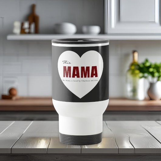 Moderne Gepersonaliseerde Mama Hart Reisbeker