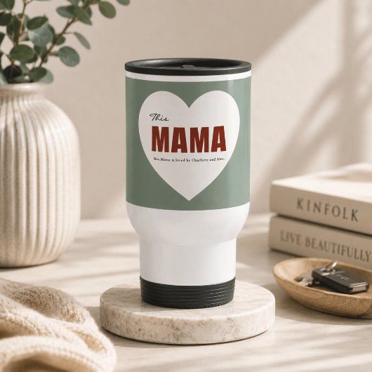 Moderne Gepersonaliseerde Mama Hart Reisbeker