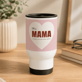 Moderne Gepersonaliseerde Mama Hart Reisbeker