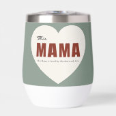 Moderne Gepersonaliseerde Mama Hart Waterfles (Voorkant)