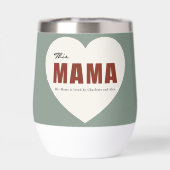 Moderne Gepersonaliseerde Mama Hart Waterfles (Achterkant)