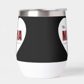 Moderne Gepersonaliseerde Mama Hart Waterfles (Links)