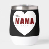 Moderne Gepersonaliseerde Mama Hart Waterfles (Voorkant)