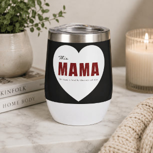 Moderne Gepersonaliseerde Mama Hart Waterfles