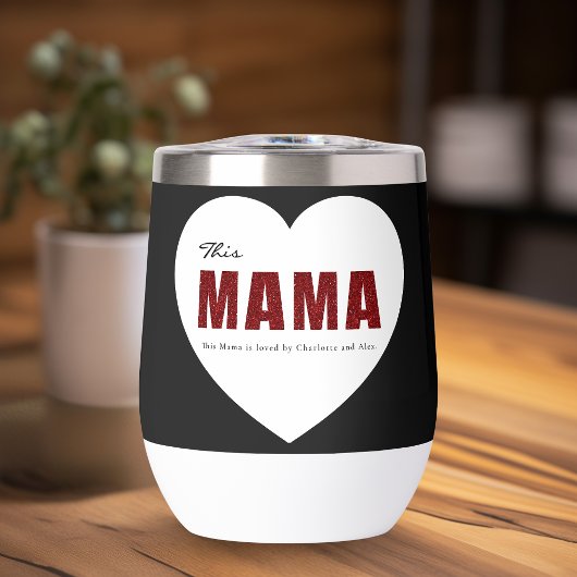 Moderne Gepersonaliseerde Mama Hart Waterfles