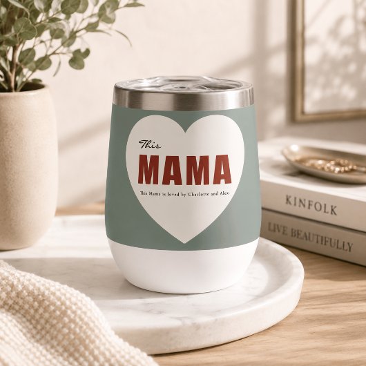 Moderne Gepersonaliseerde Mama Hart Waterfles