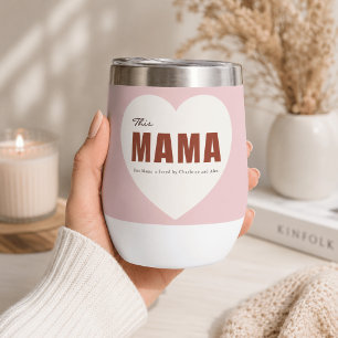 Moderne Gepersonaliseerde Mama Hart Waterfles