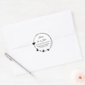 Moderne gepersonaliseerde Mason Jar Wedding Favor  Ronde Sticker (Envelop)