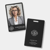 Moderne Gepersonaliseerde Medewerker Fotobedrijf L Badge (Voor- en achterkant)