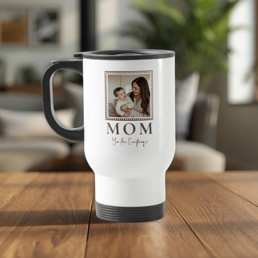Moderne Gepersonaliseerde Moeder Foto Reisbeker
