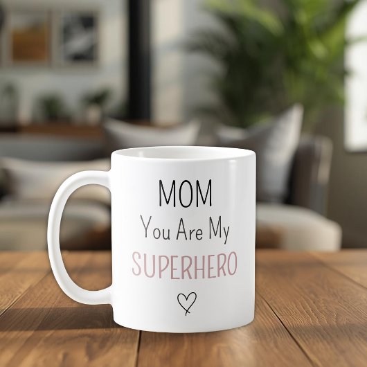 Moderne gepersonaliseerde moeder superheld foto co koffiemok