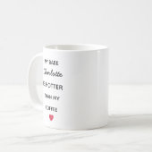 Moderne gepersonaliseerde mok voor een schatje (Voorkant links)