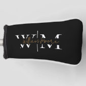 Moderne Gepersonaliseerde Monogram Beginletters Na Golfheadcover (Voorkant)