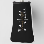 Moderne Gepersonaliseerde Monogram Beginletters Na Golfheadcover (Draai 90)