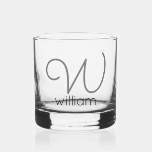 Moderne gepersonaliseerde Monogram Cocktail Drinkw Whisky Glas