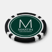 Moderne gepersonaliseerde monogram en naam bruidsj poker chips (Enkel)