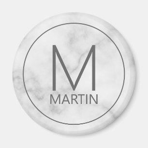 Moderne gepersonaliseerde monogram en naam magneet