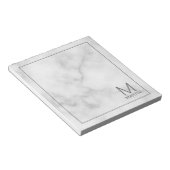 Moderne gepersonaliseerde monogram en naam notitie notitieblok (Schuin)
