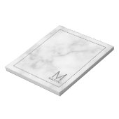 Moderne gepersonaliseerde monogram en naam notitie notitieblok (Linkerzijde)