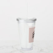 Moderne gepersonaliseerde monogram en naam pastelr acryl drinkbeker (Rechts)