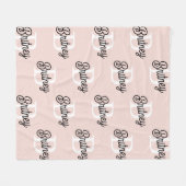 Moderne gepersonaliseerde monogram en naam pastelr fleece deken (Voorkant (Horizontaal))