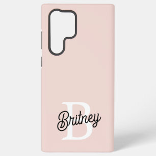 Moderne gepersonaliseerde monogram en naam pastelr samsung galaxy hoesje