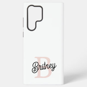 Moderne gepersonaliseerde monogram en naam pastelr samsung galaxy hoesje