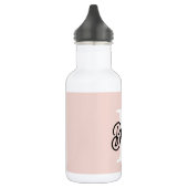 Moderne gepersonaliseerde monogram en naam pastelr waterfles  (Links)