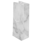 Moderne gepersonaliseerde monogram en naam wijn cadeautas (Achterkant Gekanteld)