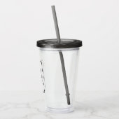 Moderne gepersonaliseerde monogram en naambordjes acryl drinkbeker (Links)