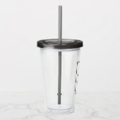 Moderne gepersonaliseerde monogram en naambordjes acryl drinkbeker (Rechts)