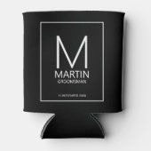 Moderne gepersonaliseerde monogram en naambordjes blikjeskoeler (Voorkant)