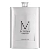 Moderne gepersonaliseerde monogram en naambordjes flacon (Voorkant)