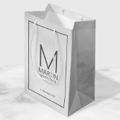 Moderne gepersonaliseerde monogram en naambordjes medium cadeauzakje