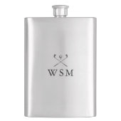 Moderne gepersonaliseerde monogram Golfkolf Flacon (Voorkant)