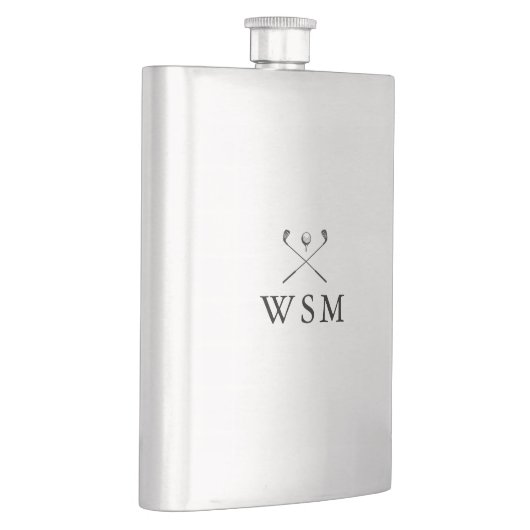 Moderne gepersonaliseerde monogram Golfkolf Flacon (Rechts)