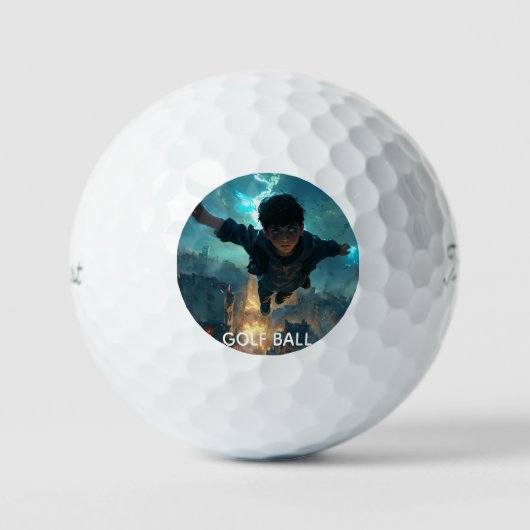 Moderne gepersonaliseerde monogram grafische golfb golfballen (Voorkant)