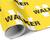 Moderne Gepersonaliseerde Monogram Naam Gouden Cad Cadeaupapier (Rol Hoek)