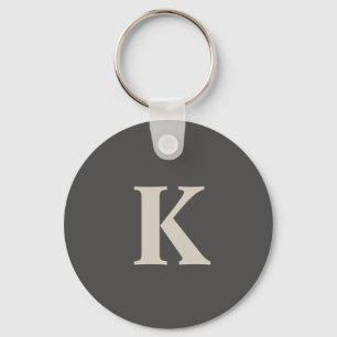 Moderne gepersonaliseerde Monogrammed Sleutelhanger