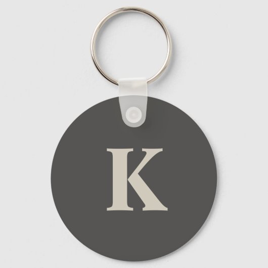 Moderne gepersonaliseerde Monogrammed Sleutelhanger (Voorkant)