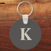 Moderne gepersonaliseerde Monogrammed Sleutelhanger (Voorkant)