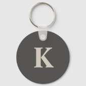 Moderne gepersonaliseerde Monogrammed Sleutelhanger (Achterkant)