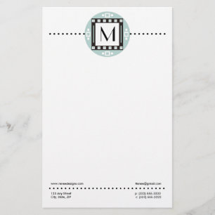Moderne gepersonaliseerde monogrammed Stationery Briefpapier