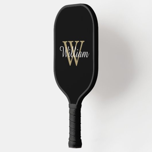 Moderne gepersonaliseerde monogramscript pickleball paddle (Links)