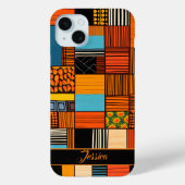 Moderne gepersonaliseerde naam Afrikaanse etnische Case-Mate iPhone Case (Achterkant)