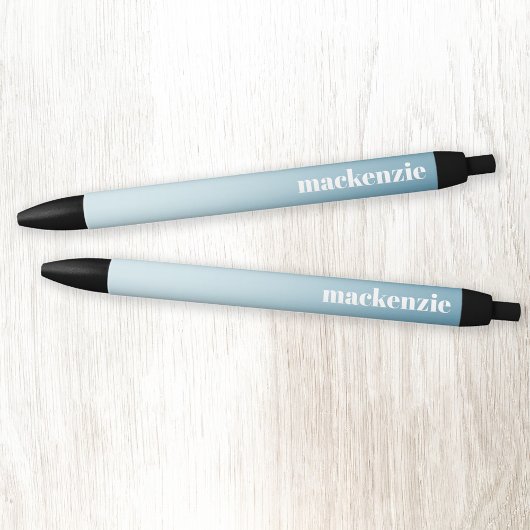 Moderne gepersonaliseerde naam Blue Gradient Zwarte Inkt Pen