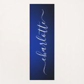 Moderne Gepersonaliseerde Naam Chic Calligrafie Yogamat (Voorkant)