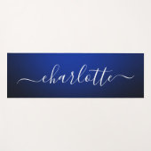 Moderne Gepersonaliseerde Naam Chic Calligrafie Yogamat (Voorkant (horizontaal))