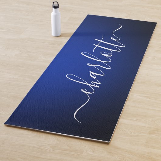 Moderne Gepersonaliseerde Naam Chic Calligrafie Yogamat (In situ)
