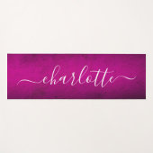 Moderne Gepersonaliseerde Naam Chic Calligrafie Yogamat (Voorkant (horizontaal))